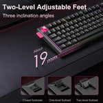 ONIKUMA MT706 Mechanische Tastatur mit 81 Tasten, Hot-Swap-fähig, Triple-Mode, MT706