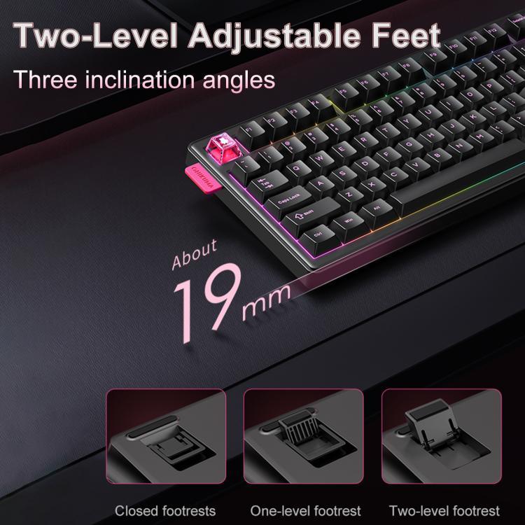 ONIKUMA MT706 Mechanische Tastatur mit 81 Tasten, Hot-Swap-fähig, Triple-Mode, MT706
