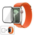 Nylon-Uhrenarmband mit Schnallenverschluss und 3D-gebogener Folie, für Apple Watch Series 10 (42 mm)