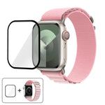 Nylon-Uhrenarmband mit Schnallenverschluss und 3D-gebogener Folie, für Apple Watch Series 10 (42 mm)
