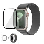 Nylon-Uhrenarmband mit Schnallenverschluss und 3D-gebogener Folie, für Apple Watch Series 10 (42 mm)