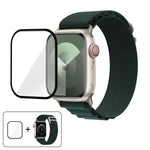 Nylon-Uhrenarmband mit Schnallenverschluss und 3D-gebogener Folie, für Apple Watch Series 10 (42 mm)