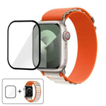 Nylon-Uhrenarmband mit Schnalle und 3D-gebogener Folie, für Apple Watch Series 44 mm