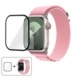 Nylon-Uhrenarmband mit Schnalle und 3D-gebogener Folie, für Apple Watch Series 44 mm
