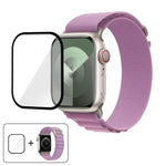 Nylon-Uhrenarmband mit Schnalle und 3D-gebogener Folie, für Apple Watch Series 44 mm