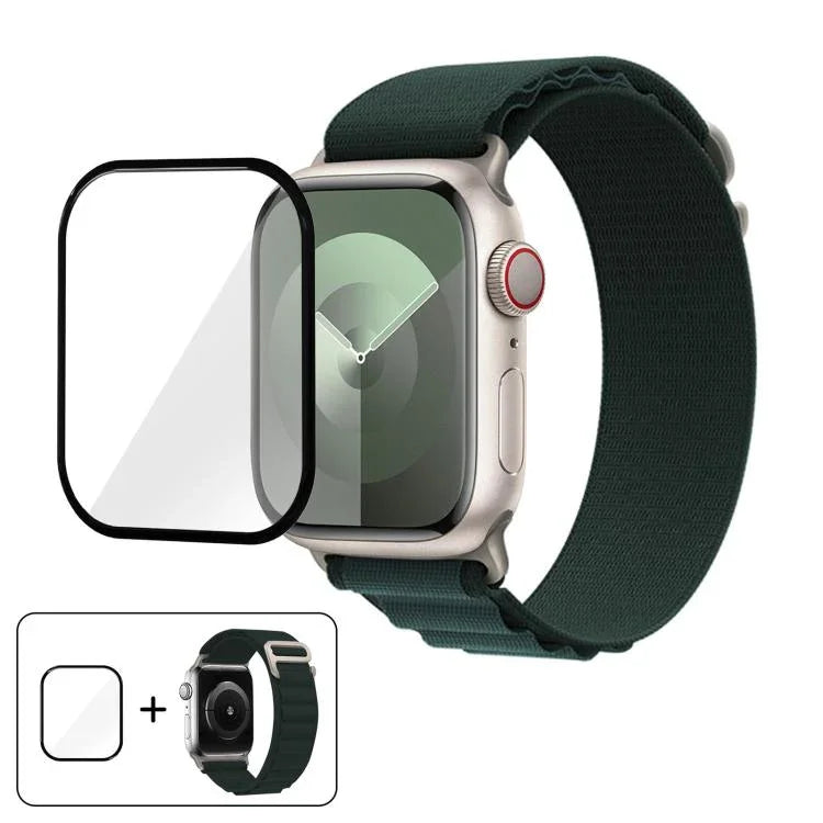 Nylon-Uhrenarmband mit Schnalle und 3D-gebogener Folie, für Apple Watch Series 40 mm