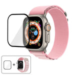 Nylon-Uhrenarmband mit Schnallenverschluss und 3D-gebogener Folie, für Apple Watch Ultra 2 / 1 49 mm
