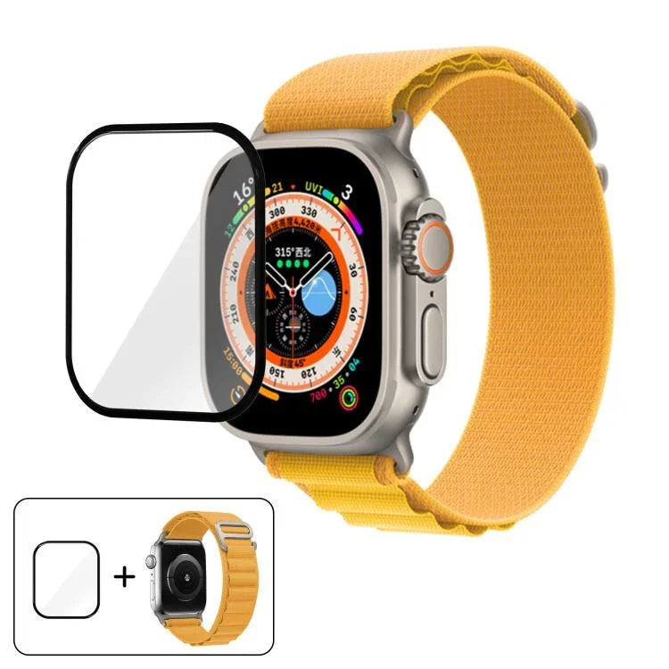 Nylon-Uhrenarmband mit Schnallenverschluss und 3D-gebogener Folie, für Apple Watch Ultra 2 / 1 49 mm