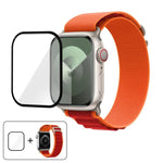 Nylon-Uhrenarmband mit Schnalle und 3D-gebogener Folie, für Apple Watch Series 38 mm