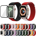 Nylon-Uhrenarmband mit Schnallenverschluss und 3D-gebogener Folie, für Apple Watch Ultra 2 / 1 49 mm