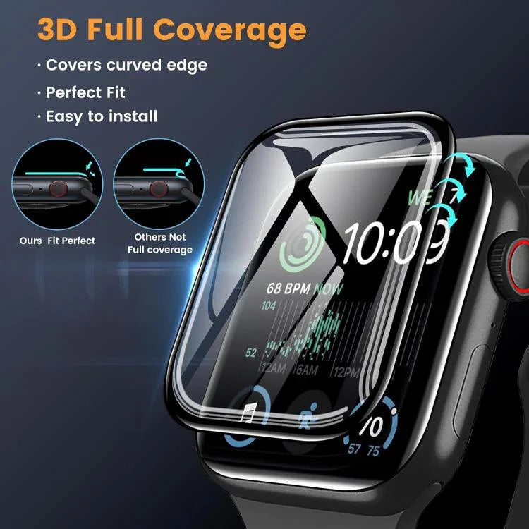 Buckle Loop Nylon Watch Band with 3D Curved Film, For Apple Watch Series 45mm