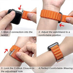 Nylon-Uhrenarmband mit Schnalle und 3D-gebogener Folie, für Apple Watch Series 40 mm