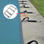 Schwimmbecken-Netz-Einhausung, Edelstahlstangen-Schnalle, Sicherheitsabdeckung für Schwimmbecken, Befestigungsschnalle, 3er-Pack