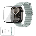 Ocean Silikon-Uhrenarmband mit 3D-gebogener Folie, für Apple Watch Series 40 mm, Apple Watch Ultra 2/1 49 mm, Apple Watch Series 45 mm