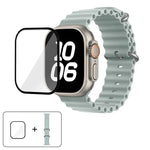 Ocean Silikon-Uhrenarmband mit 3D-gebogener Folie, für Apple Watch Series 40 mm, Apple Watch Ultra 2/1 49 mm, Apple Watch Series 45 mm