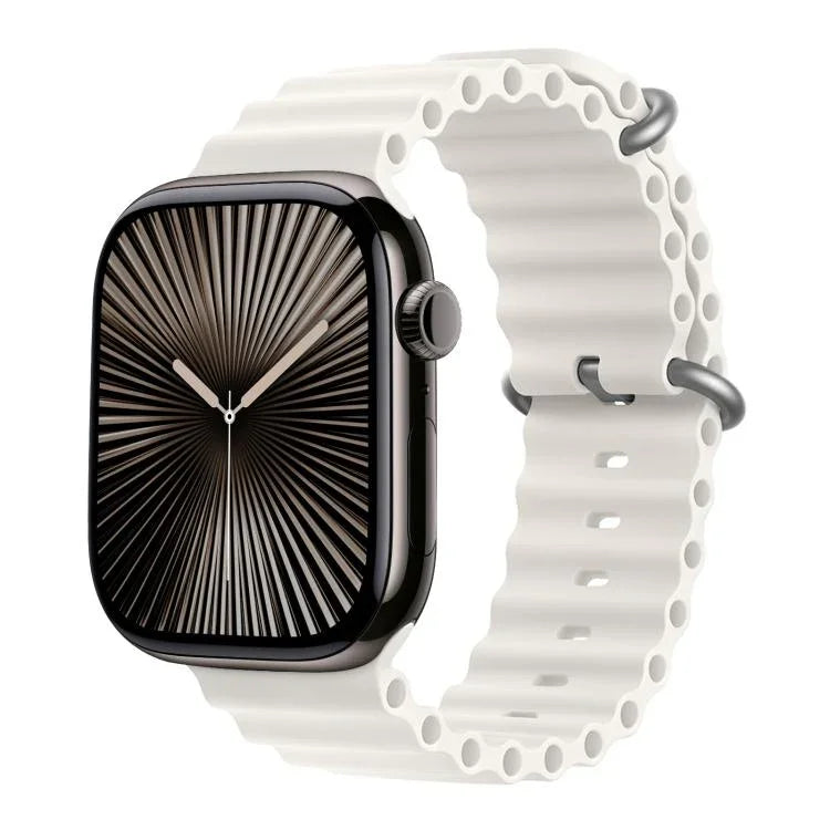 Ocean Silikon-Uhrenarmband mit 3D-gebogener Folie, für Apple Watch Series 41 mm, Apple Watch Series 38 mm und Apple Watch Series 42 mm
