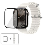 Ocean Silikon-Uhrenarmband mit 3D-gebogener Folie, für Apple Watch Series 41 mm, Apple Watch Series 38 mm und Apple Watch Series 42 mm