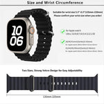 Ocean Silikon-Uhrenarmband mit 3D-gebogener Folie, für Apple Watch Series 41 mm, Apple Watch Series 38 mm und Apple Watch Series 42 mm