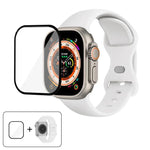 Silikon-Uhrenarmband mit Schmetterlingsverschluss und 3D-gebogener Folie, für Apple Watch Series 40 mm, Apple Watch Ultra 2/1 49 mm und Apple Watch Series 45 mm
