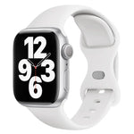 Silikon-Uhrenarmband mit Schmetterlingsverschluss und 3D-gebogener Folie, für Apple Watch Series 41 mm, Apple Watch Series 38 mm und Apple Watch Series 42 mm