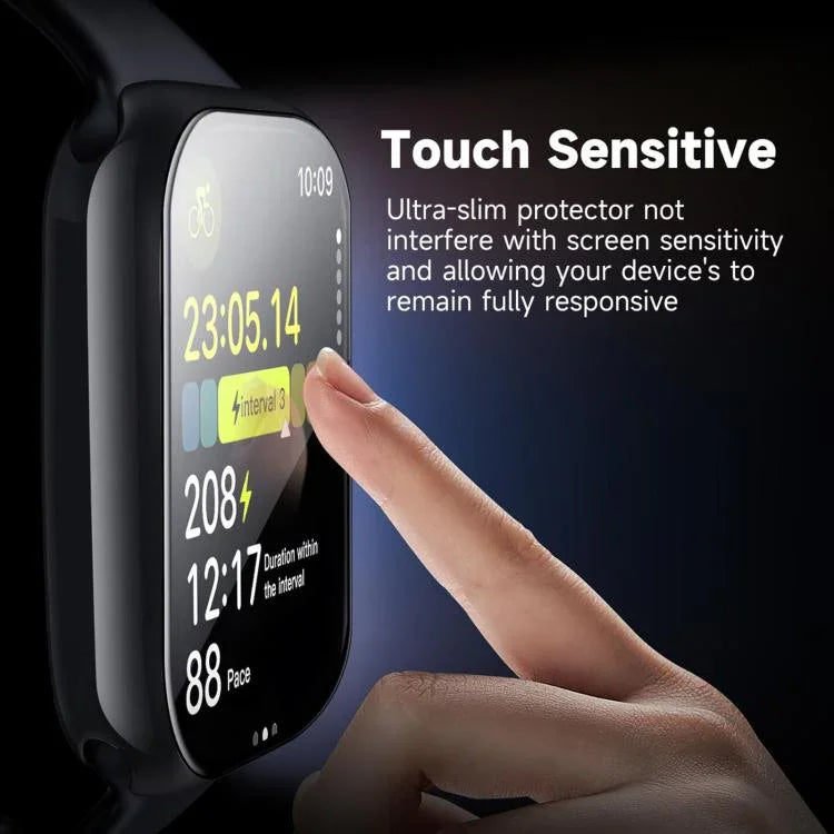 Silikon-Uhrenarmband mit Schmetterlingsverschluss und 3D-gebogener Folie, für Apple Watch Series 10 (46 mm), Apple Watch Series 10 (42 mm) und Apple Watch Series 10 (44 mm)