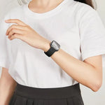 Silikon-Uhrenarmband mit Schmetterlingsverschluss und 3D-gebogener Folie, für Apple Watch Series 10 (46 mm), Apple Watch Series 10 (42 mm) und Apple Watch Series 10 (44 mm)