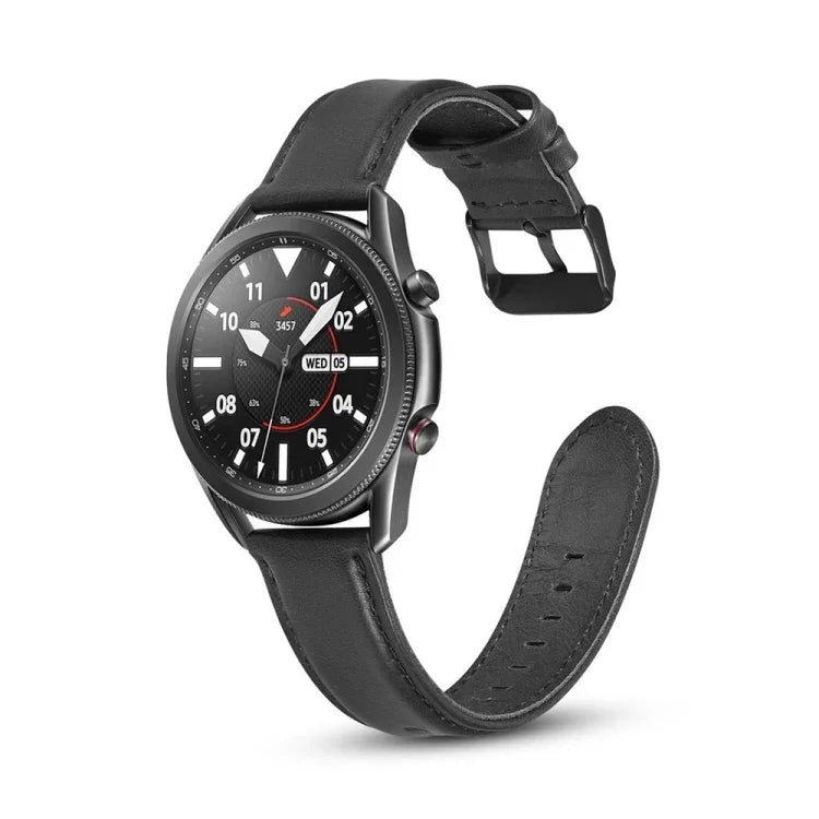 Ersatzarmband aus flachem Leder, für Samsung Galaxy Watch 3 (41 mm) und Samsung Galaxy Watch 3 (45 mm)
