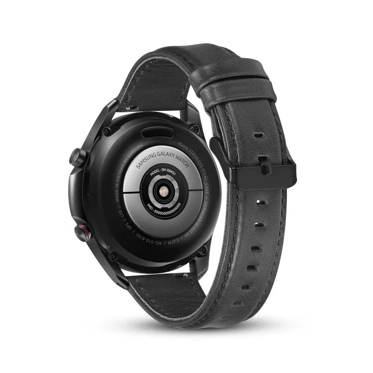 Ersatzarmband aus flachem Leder, für Samsung Galaxy Watch 3 (41 mm) und Samsung Galaxy Watch 3 (45 mm)