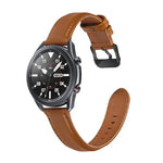 Ersatzarmband aus flachem Leder, für Samsung Galaxy Watch 3 (41 mm) und Samsung Galaxy Watch 3 (45 mm)