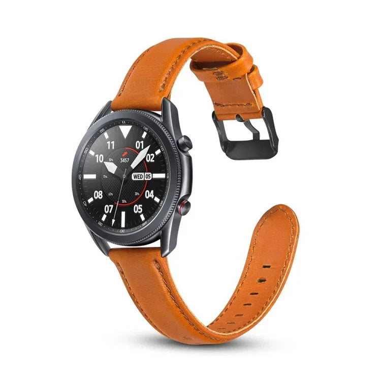 Ersatzarmband aus flachem Leder, für Samsung Galaxy Watch 3 (41 mm) und Samsung Galaxy Watch 3 (45 mm)