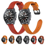 Ersatzarmband aus flachem Leder, für Samsung Galaxy Watch 3 (41 mm) und Samsung Galaxy Watch 3 (45 mm)