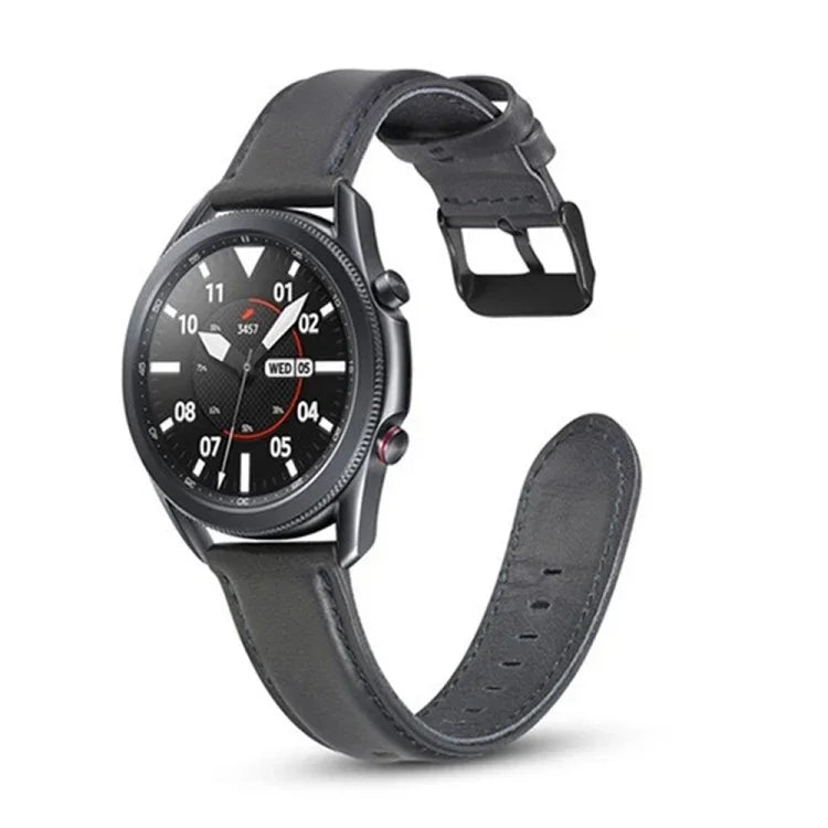 Ersatzarmband aus flachem Leder, für Samsung Galaxy Watch 3 (41 mm) und Samsung Galaxy Watch 3 (45 mm)