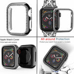 xDfind Bling Diamond Jewelry Metal Watch Band with Case, For Apple Watch Series 10 46mm, For Apple Watch Series 10 42mm, For Apple Watch Series 40mm, For Apple Watch Ultra 2 / 1 49mm, For Apple Watch Series 41mm