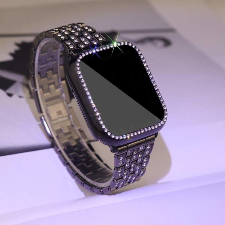 xDfind Bling Diamond Jewelry Metal Watch Band with Case, For Apple Watch Series 10 46mm, For Apple Watch Series 10 42mm, For Apple Watch Series 40mm, For Apple Watch Ultra 2 / 1 49mm, For Apple Watch Series 41mm