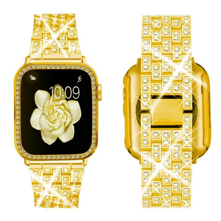 xDfind Bling Diamond Jewelry Metal Watch Band with Case, For Apple Watch Series 10 46mm, For Apple Watch Series 10 42mm, For Apple Watch Series 44mm, For Apple Watch Series 40mm, For Apple Watch Ultra 2 / 1 49mm, For Apple Watch Series 45mm            ...