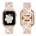 xDfind Bling Diamond Jewelry Metal Watch Band with Case, For Apple Watch Series 10 46mm, For Apple Watch Series 10 42mm, For Apple Watch Series 44mm, For Apple Watch Series 40mm, For Apple Watch Ultra 2 / 1 49mm, For Apple Watch Series 45mm            ...