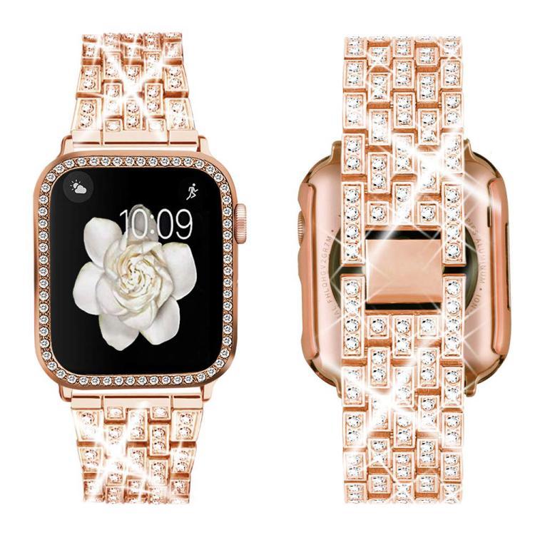 xDfind Bling Diamond Jewelry Metal Watch Band with Case, For Apple Watch Series 10 46mm, For Apple Watch Series 10 42mm, For Apple Watch Series 44mm, For Apple Watch Series 40mm, For Apple Watch Ultra 2 / 1 49mm, For Apple Watch Series 45mm            ...