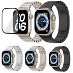 Original Buckle 316 Steel Watch Band with 3D Curved Film, For Apple Watch Series 10 46mm, For Apple Watch Series 10 42mm, For Apple Watch Series 44mm, For Apple Watch Series 40mm, For Apple Watch Ultra 2 / 1 49mm, For Apple Watch Series 45mm           ...