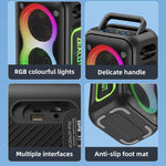 Zealot PT02 60W Tragbarer Outdoor-RGB-Farblicht-Stereo-Bluetooth-Lautsprecher, PT02