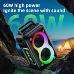 Zealot PT02 60W Tragbarer Outdoor-RGB-Farblicht-Stereo-Bluetooth-Lautsprecher, PT02