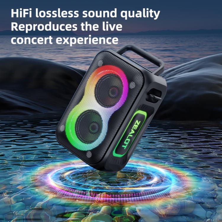 Zealot PT02 60W Tragbarer Outdoor-RGB-Farblicht-Stereo-Bluetooth-Lautsprecher, PT02
