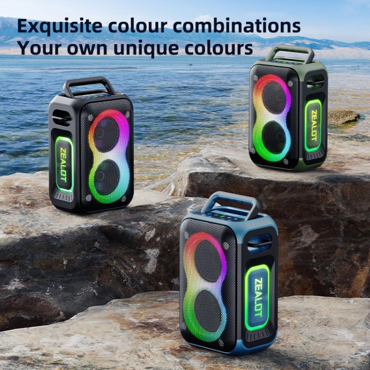 Zealot PT02 60W Tragbarer Outdoor-RGB-Farblicht-Stereo-Bluetooth-Lautsprecher, PT02