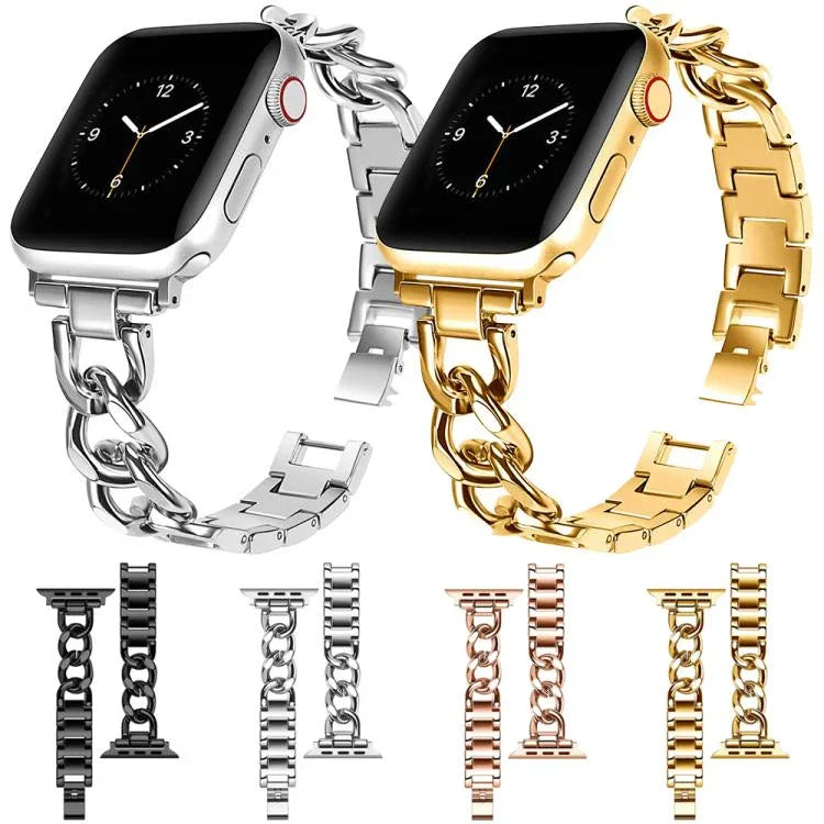 xDfind Doppelkreis-Metallarmband, für Apple Watch 42 / 44 / 45 / 46 / 49 mm, für Apple Watch 38 / 40 / 41 / S10 42 mm