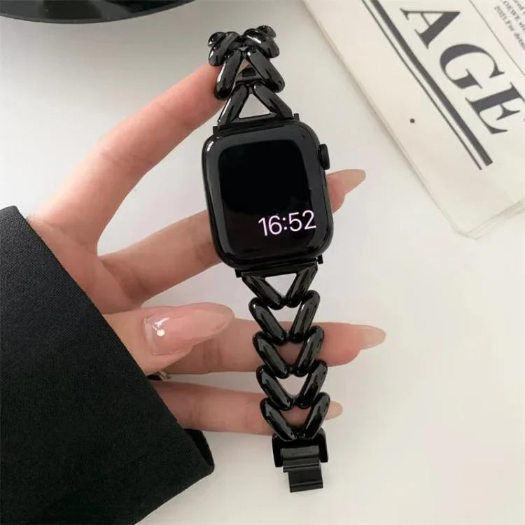 xDfind V-förmiges Metall-Uhrenarmband, für Apple Watch 42 / 44 / 45 / 46 / 49 mm, für Apple Watch 38 / 40 / 41 / S10 42 mm