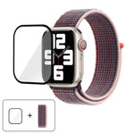 Einfaches Nylon-Armband mit 3D-gebogener Folie, für Apple Watch Series 40 mm, Apple Watch Ultra 2/1 49 mm und Apple Watch Series 45 mm