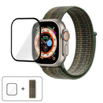 Einfaches Nylon-Armband mit 3D-gebogener Folie, für Apple Watch Series 40 mm, Apple Watch Ultra 2/1 49 mm und Apple Watch Series 45 mm