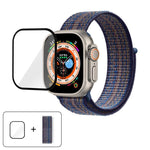 Einfaches Nylon-Armband mit 3D-gebogener Folie, für Apple Watch Series 40 mm, Apple Watch Ultra 2/1 49 mm und Apple Watch Series 45 mm