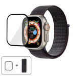 Einfaches Nylon-Armband mit 3D-gebogener Folie, für Apple Watch Series 40 mm, Apple Watch Ultra 2/1 49 mm und Apple Watch Series 45 mm