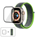 Einfaches Nylon-Armband mit 3D-gebogener Folie, für Apple Watch Series 40 mm, Apple Watch Ultra 2/1 49 mm und Apple Watch Series 45 mm
