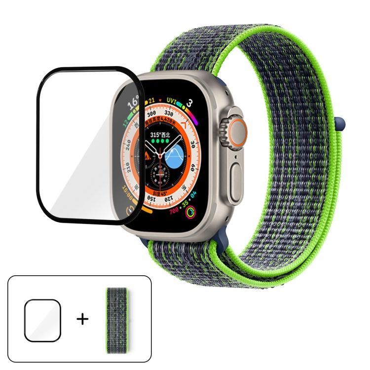 Einfaches Nylon-Armband mit 3D-gebogener Folie, für Apple Watch Series 40 mm, Apple Watch Ultra 2/1 49 mm und Apple Watch Series 45 mm